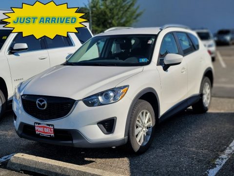 Crystal White Pearl Mica Mazda CX-5 Sport AWD.  Click to enlarge.