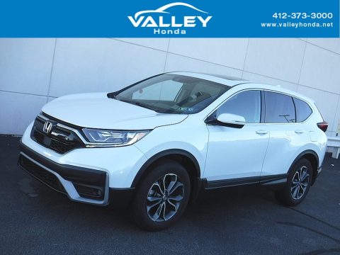 Platinum White Pearl Honda CR-V EX AWD.  Click to enlarge. Platinum White Pearl Honda CR-V EX AWD.  Click to enlarge.