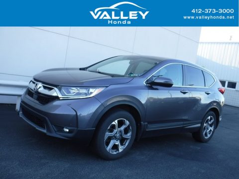 Modern Steel Metallic Honda CR-V EX AWD.  Click to enlarge.