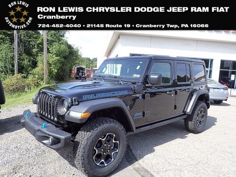 Black Jeep Wrangler Unlimited Rubicon 4XE Hybrid.  Click to enlarge.