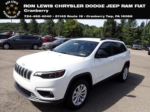 Bright White Jeep Cherokee Latitude Lux 4x4.  Click to enlarge.
