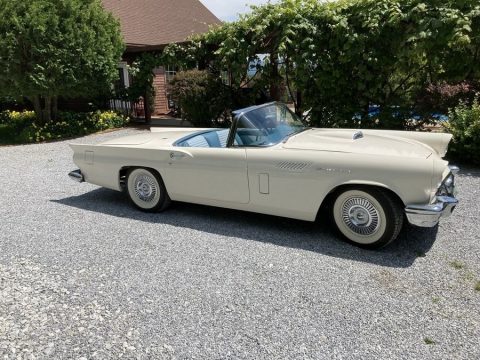 Colonial White Ford Thunderbird Convertible.  Click to enlarge.