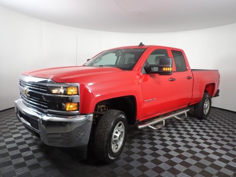 Red Hot Chevrolet Silverado 2500HD WT Double Cab 4x4.  Click to enlarge.