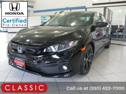 Crystal Black Pearl Honda Civic Sport Sedan.  Click to enlarge.