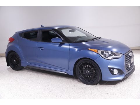 Matte Blue Hyundai Veloster Rally Edition.  Click to enlarge.