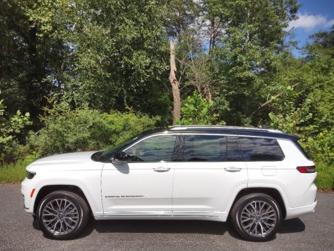 Bright White Jeep Grand Cherokee L Summit Reserve 4WD.  Click to enlarge.