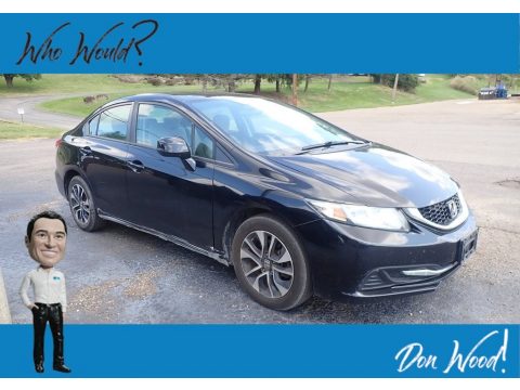 Crystal Black Pearl Honda Civic EX Sedan.  Click to enlarge.