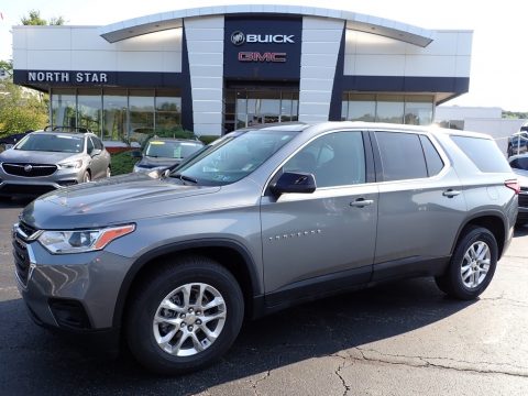 Satin Steel Metallic Chevrolet Traverse LS.  Click to enlarge.