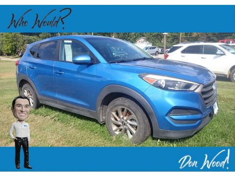 Caribbean Blue Hyundai Tucson SE.  Click to enlarge.