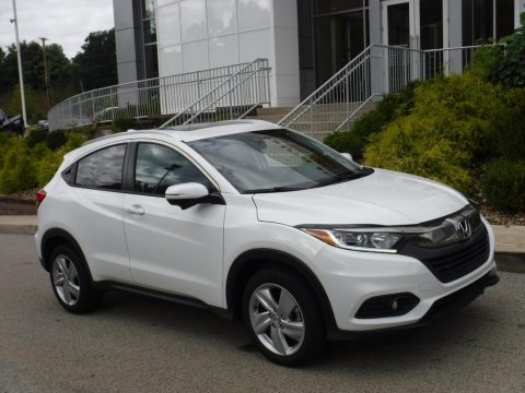 Platinum White Pearl Honda HR-V EX AWD.  Click to enlarge.