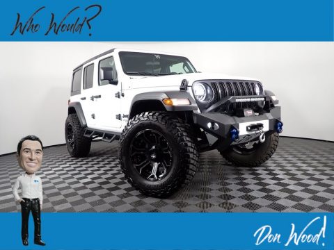 Bright White Jeep Wrangler Unlimited Sport 4x4.  Click to enlarge.