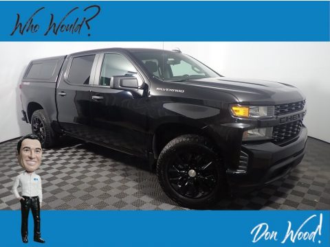 Black Chevrolet Silverado 1500 Custom Crew Cab 4x4.  Click to enlarge.