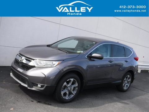 Modern Steel Metallic Honda CR-V EX AWD.  Click to enlarge.