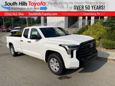 White Toyota Tundra SR Double Cab.  Click to enlarge.