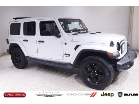 Bright White Jeep Wrangler Unlimited Sahara Altitude 4x4.  Click to enlarge.
