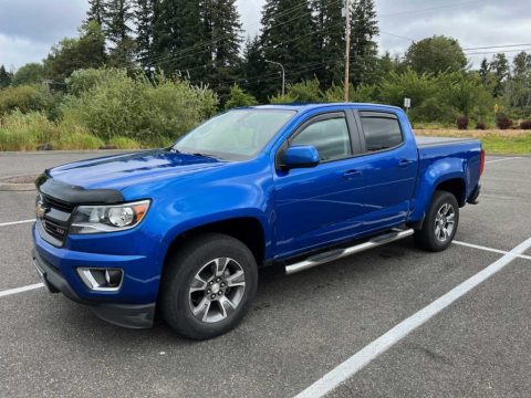 Kinetic Blue Metallic Chevrolet Colorado Z71 Crew Cab 4x4.  Click to enlarge.