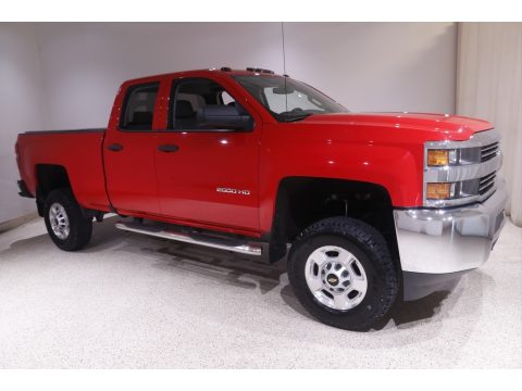 Red Hot Chevrolet Silverado 2500HD WT Double Cab 4x4.  Click to enlarge.