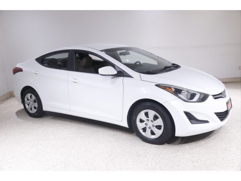 White Hyundai Elantra SE.  Click to enlarge.