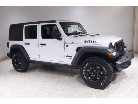 Bright White Jeep Wrangler Unlimited Willys 4x4.  Click to enlarge.