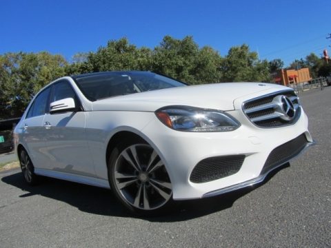 Polar White Mercedes-Benz E 350 Sedan.  Click to enlarge.