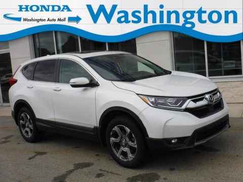 Platinum White Pearl Honda CR-V EX-L AWD.  Click to enlarge.