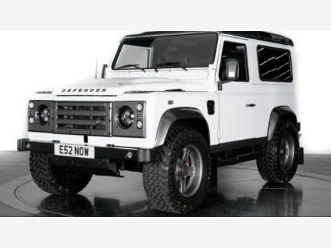 White Land Rover Defender 90.  Click to enlarge.
