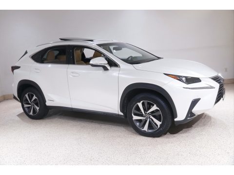 Eminent White Pearl Lexus NX 300h Hybrid AWD.  Click to enlarge.