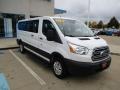 Front 3/4 View of 2019 Ford Transit Passenger Wagon XLT 150 LR Long #3
