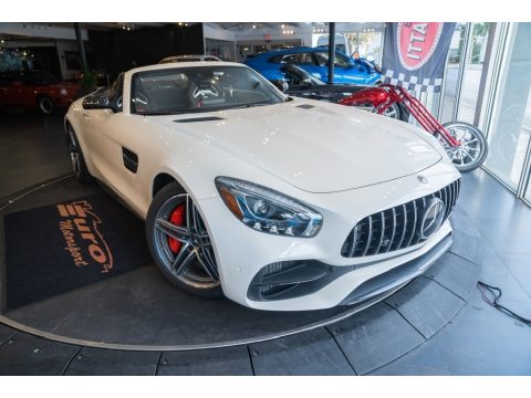 designo Diamond White Metallic Mercedes-Benz AMG GT C Roadster.  Click to enlarge.