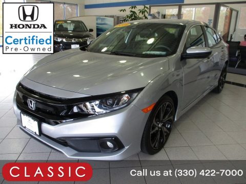 Lunar Silver Metallic Honda Civic Sport Sedan.  Click to enlarge.