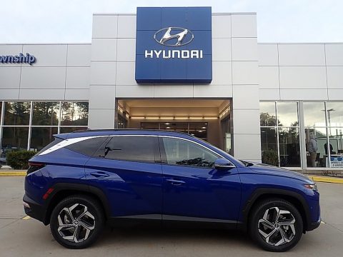 Intense Blue Hyundai Tucson Limited AWD.  Click to enlarge.