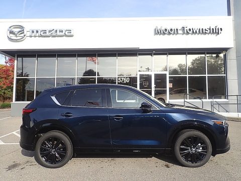 Deep Crystal Blue Mica Mazda CX-5 Turbo AWD.  Click to enlarge.