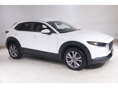 Snowflake White Pearl Mica Mazda CX-30 Select AWD.  Click to enlarge.