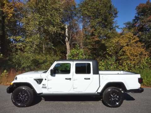 Bright White Jeep Gladiator Freedom Edition 4x4.  Click to enlarge.