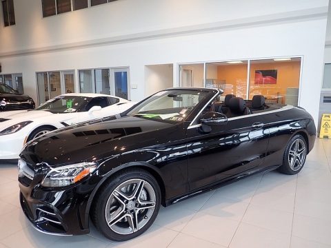 Black Mercedes-Benz C AMG 43 4Matic Cabriolet.  Click to enlarge.