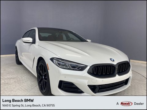 Mineral White Metallic BMW 8 Series 840i Gran Coupe.  Click to enlarge.