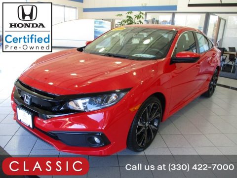 Rallye Red Honda Civic Sport Sedan.  Click to enlarge.