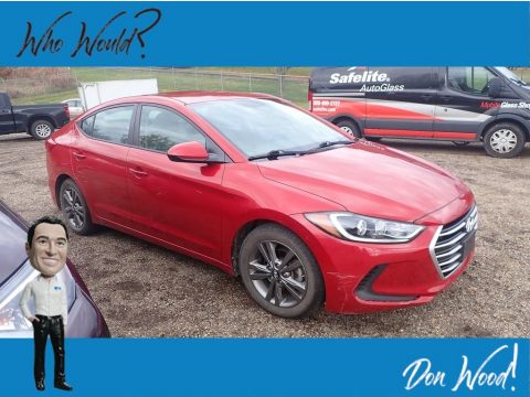 Red Hyundai Elantra SE.  Click to enlarge.