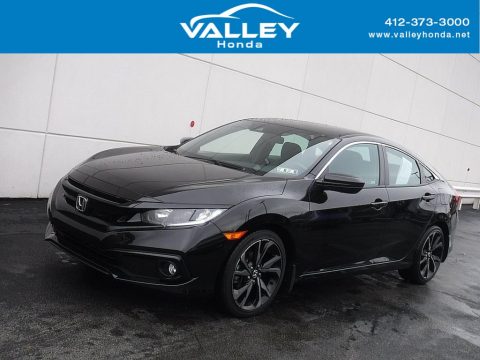 Crystal Black Pearl Honda Civic Sport Sedan.  Click to enlarge.