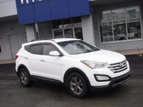 Frost White Pearl Hyundai Santa Fe Sport AWD.  Click to enlarge.