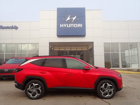 Calypso Red Pearl Hyundai Tucson Limited AWD.  Click to enlarge.