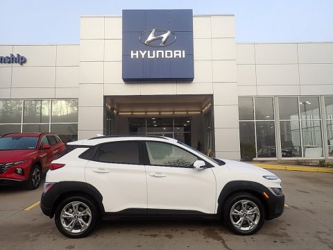 Lunar White Hyundai Kona SEL AWD.  Click to enlarge.