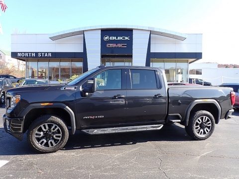 Carbon Black Metallic GMC Sierra 3500HD AT4 Crew Cab 4WD.  Click to enlarge.