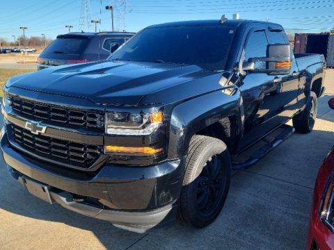 Black Chevrolet Silverado 1500 Custom Double Cab 4x4.  Click to enlarge.