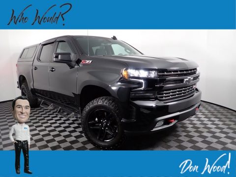 Black Chevrolet Silverado 1500 LT Trail Boss Crew Cab 4x4.  Click to enlarge.