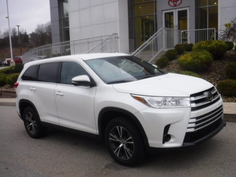 Blizzard Pearl White Toyota Highlander LE.  Click to enlarge.