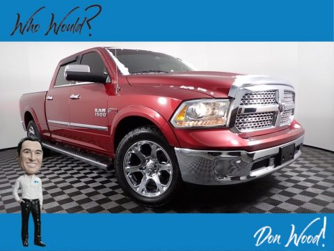 Deep Cherry Red Crystal Pearl Ram 1500 Laramie Crew Cab 4x4.  Click to enlarge.