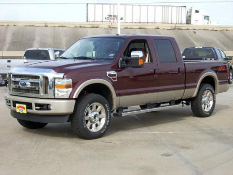 Royal Red Metallic 2009 Ford F250 Super Duty King Ranch Crew Cab 4x4 with 