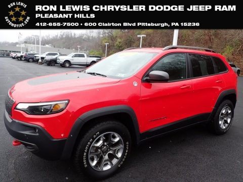 Firecracker Red Jeep Cherokee Trailhawk 4x4.  Click to enlarge.