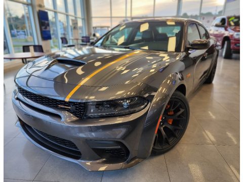 Granite Pearl Dodge Charger Scat Pack Widebody Hemi Orange.  Click to enlarge.